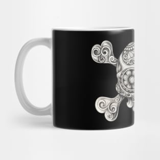 Cute skull and crossbones day of the dead. Mug